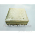 Fashion and Beautiful Gold Color PU Boxes with Mirror for Cosmetic Pruducts